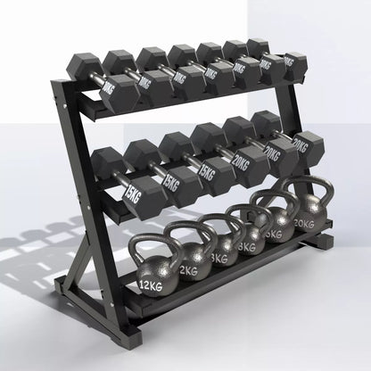 Soporte Rack Para Mancuernas Y Pesas Rusas Gym